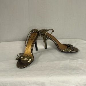 Elegant Gold Strappy Heels